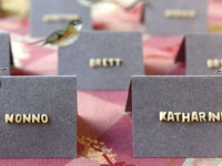 Oh Happy Day Pasta Letters Place Cards